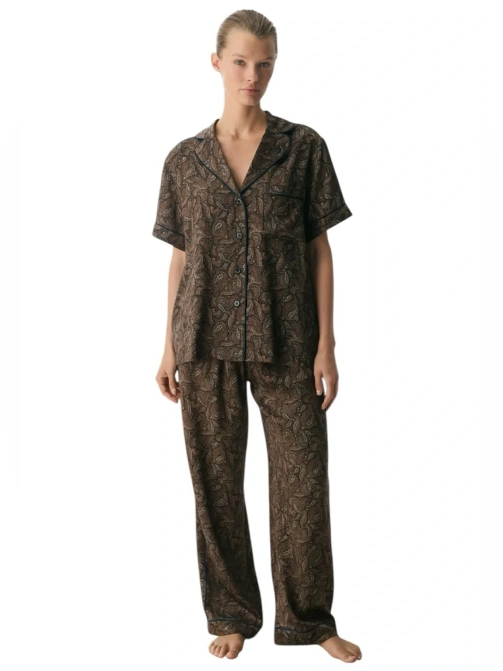 Aritzia NWT 
Nightside Silk Pajama Pant & Top in Size S - Picture 2 of 13